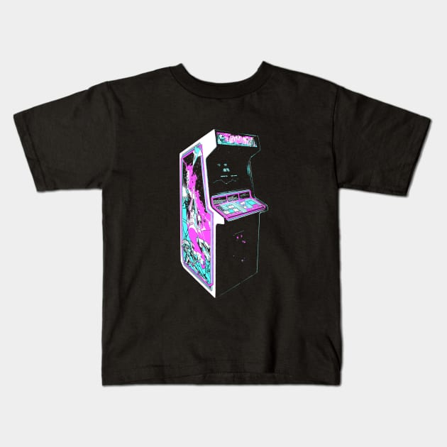 Gravity Retro Arcade Game Kids T-Shirt by C3D3sign